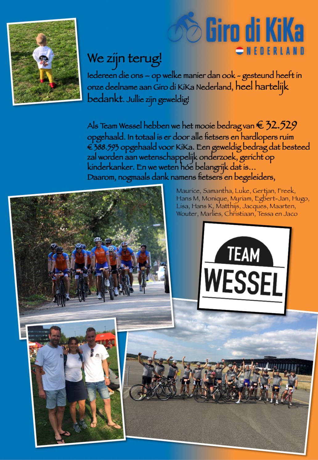 Bedankt - TEAM WESSEL